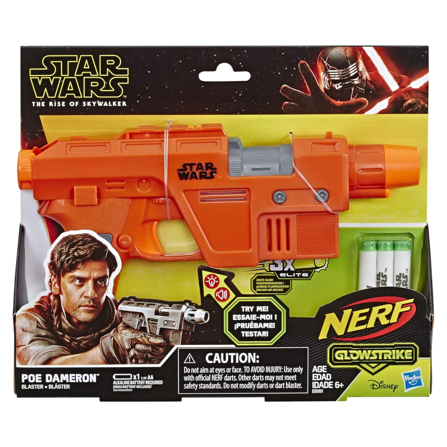 Star Wars E9 Poe Blaster Action Toy Role Play Lights Sounds Adventure Age 6 Plus