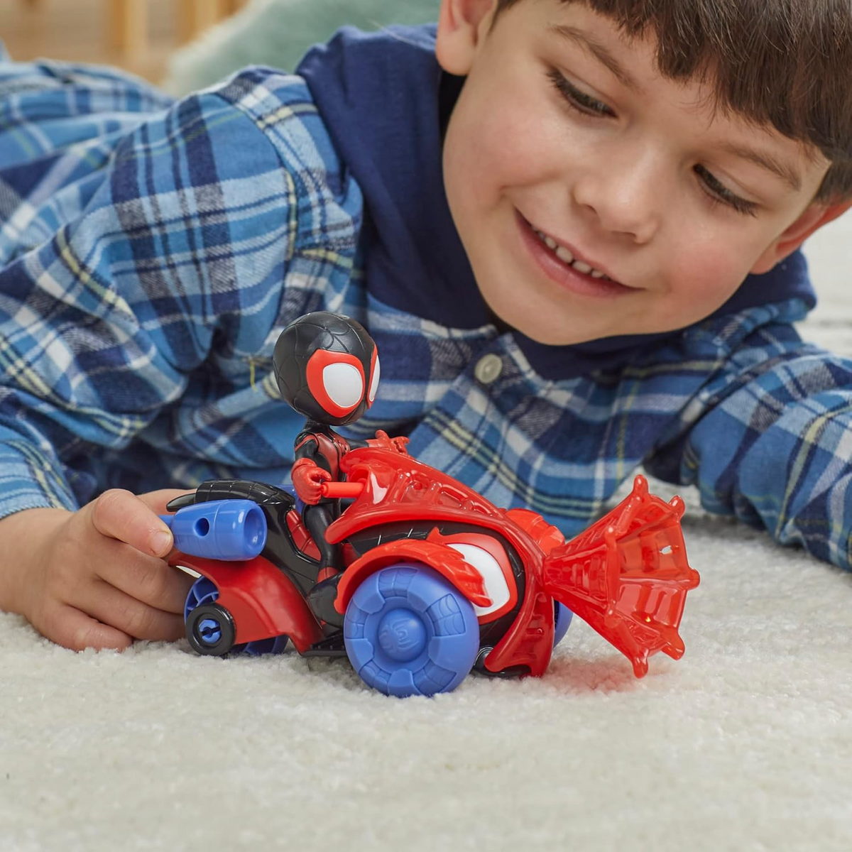 Spidey And Friends Techno Racer Vehicle Miles Morales With Accessory New Toy