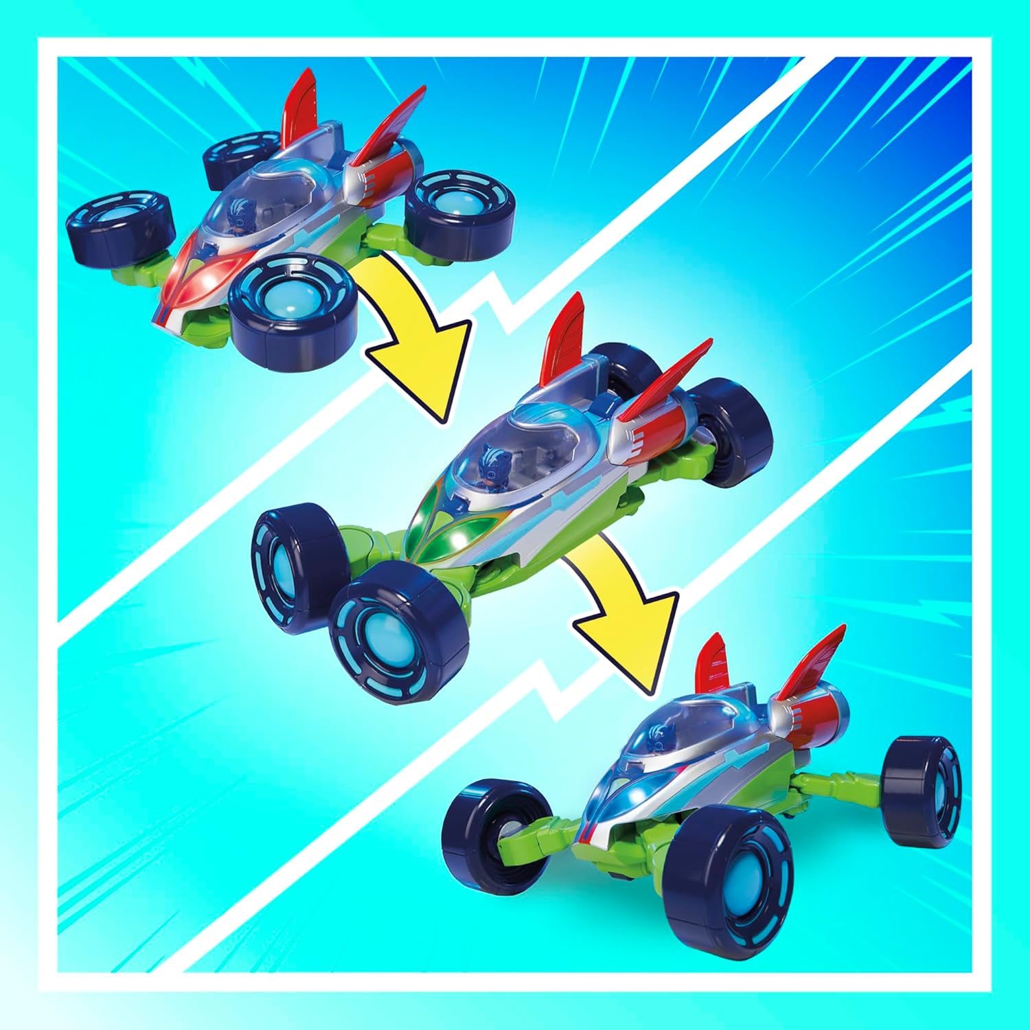 PJ Masks Power Heroes PJ Explorider 3-in-1 Vehicle Lights Sounds Play 3+