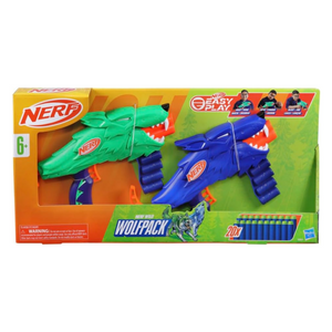 NERF Wild Wolfpack Dual Dart Blaster Set Kids – Easy Load, Lightweight, Ages 6+