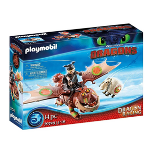 Playmobil How to Train Your Dragon Fishlegs and Meatlug New Toy