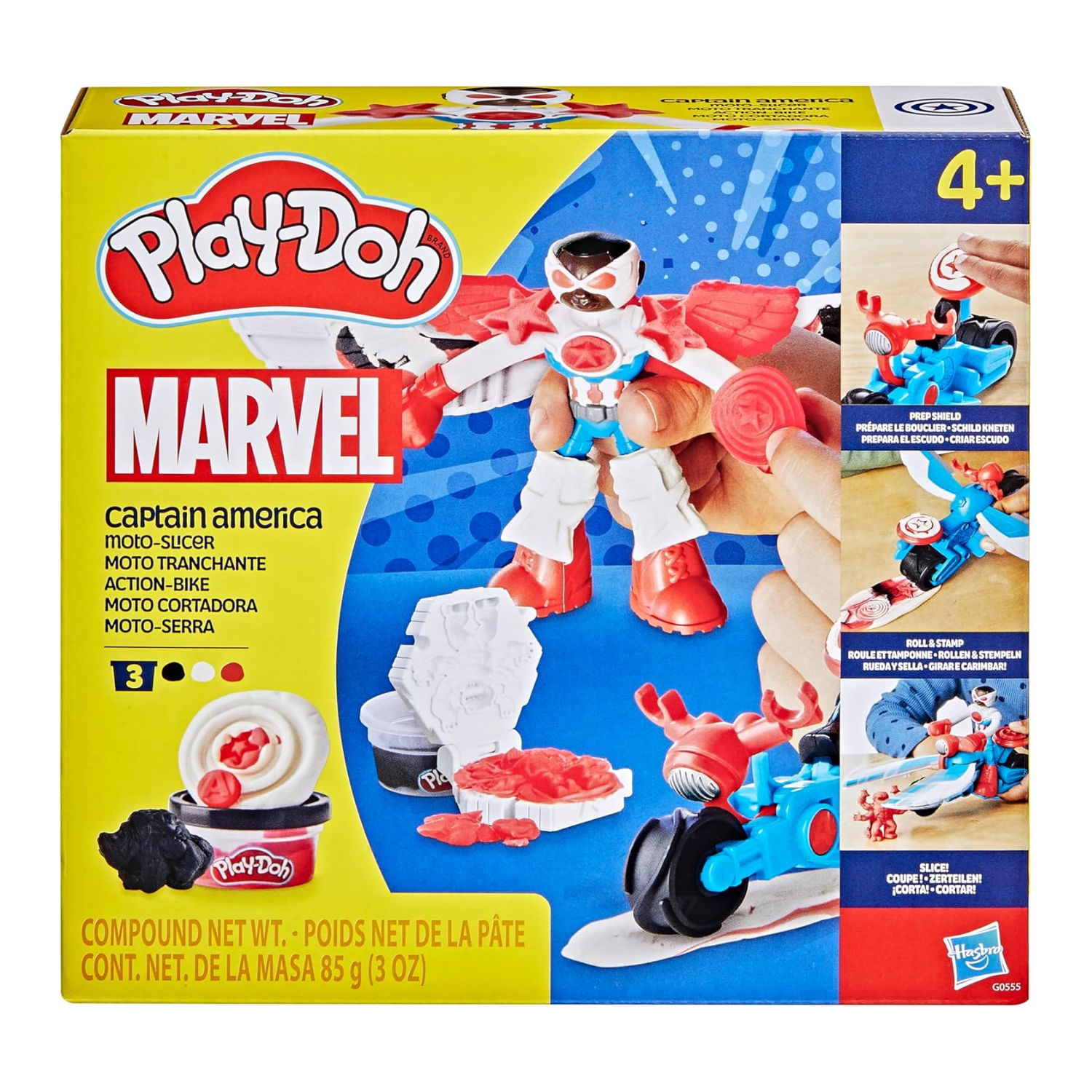 Play-Doh Marvel Captain America Moto-Slicer With Bendy Figure