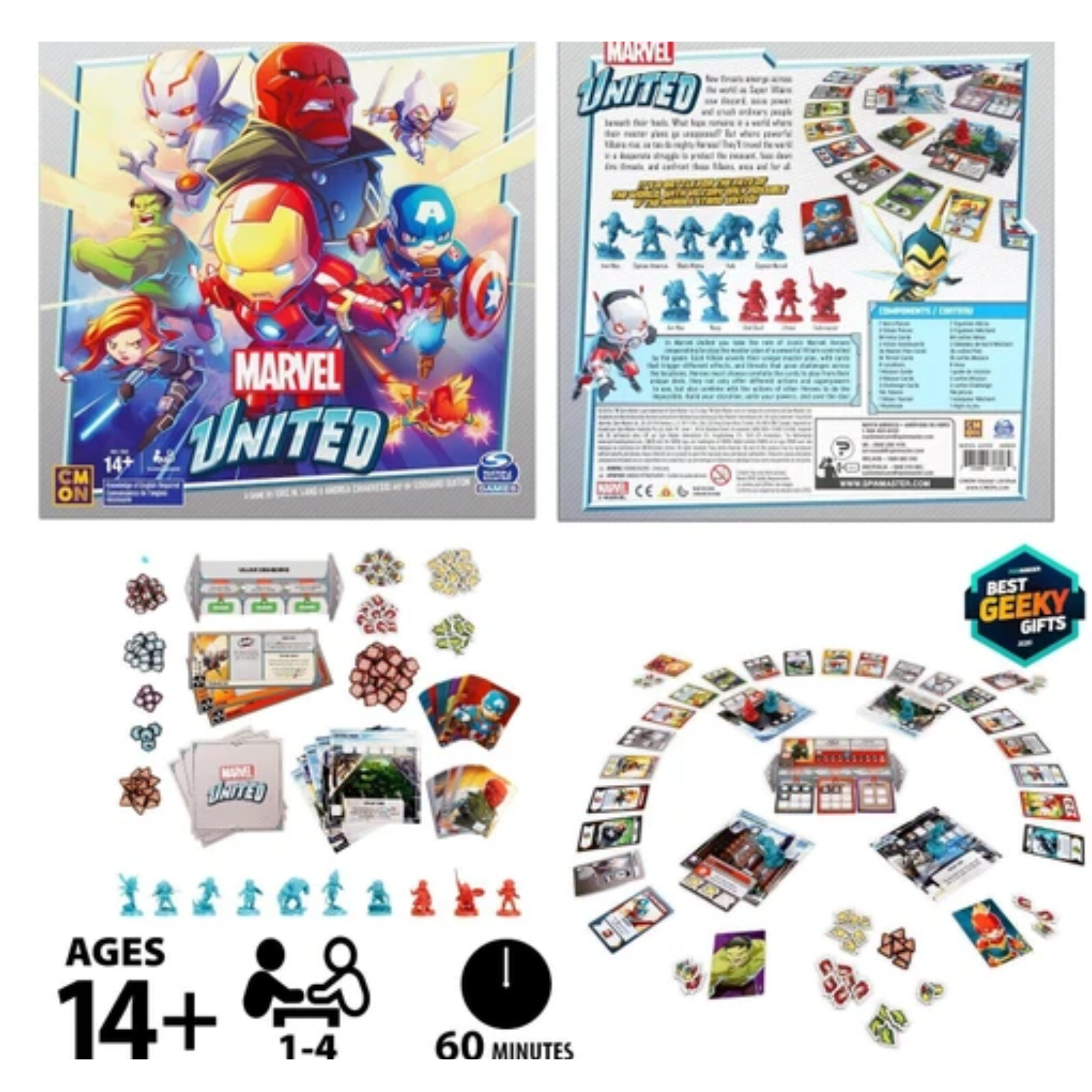 Marvel United Strategy Card Board Game Super Hero Ages 14+ New Toy Play