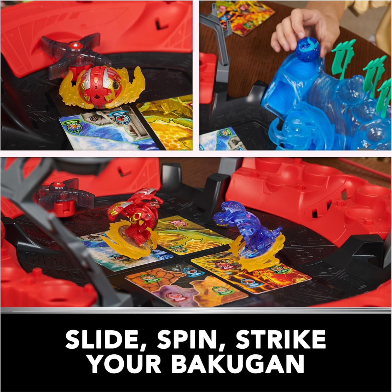 Bakugan Battle Ground Arena Toy Set Spin Attack Dragonoid Battle Fight Play 6+XS