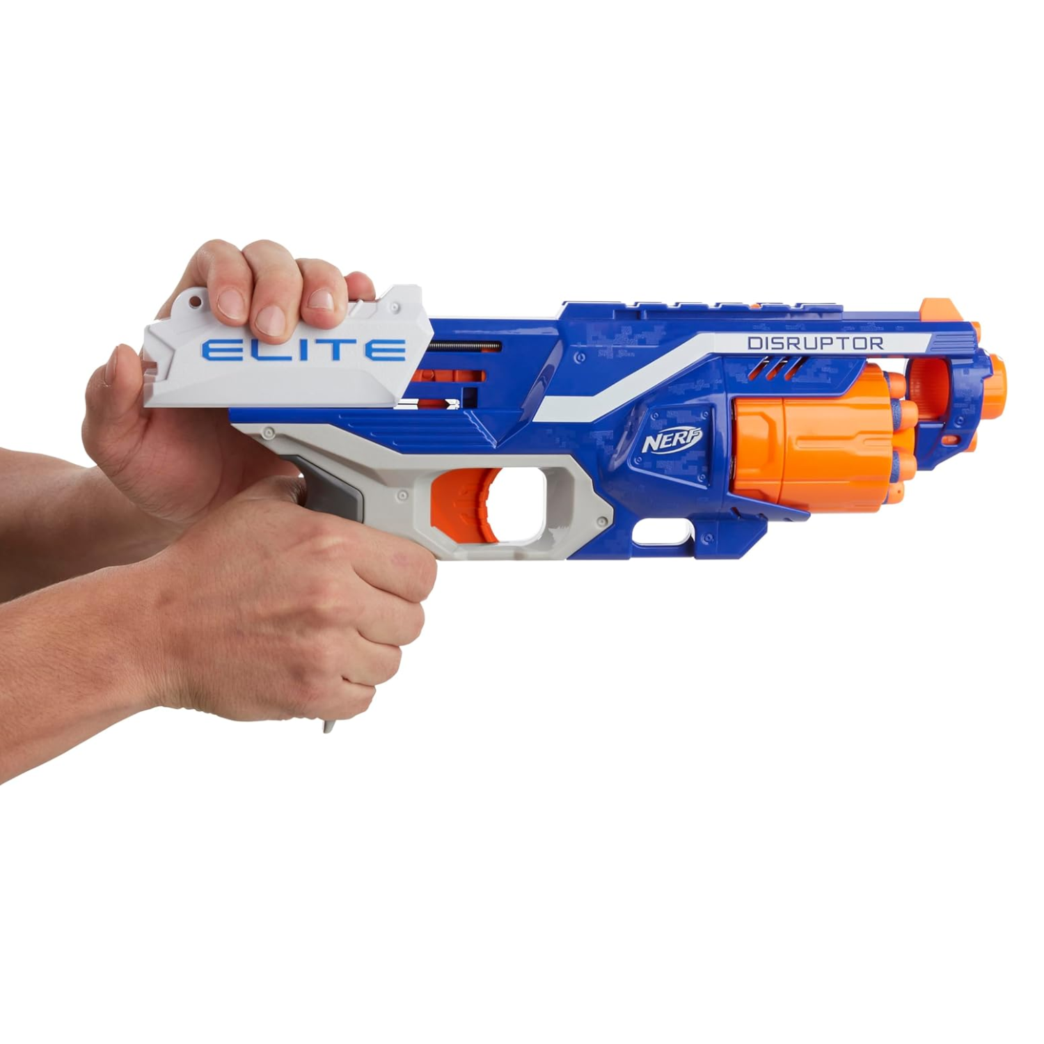Nerf Elite Disruptor Blaster with 6-Dart Rotating Drum and Slam-Fire Action Toy