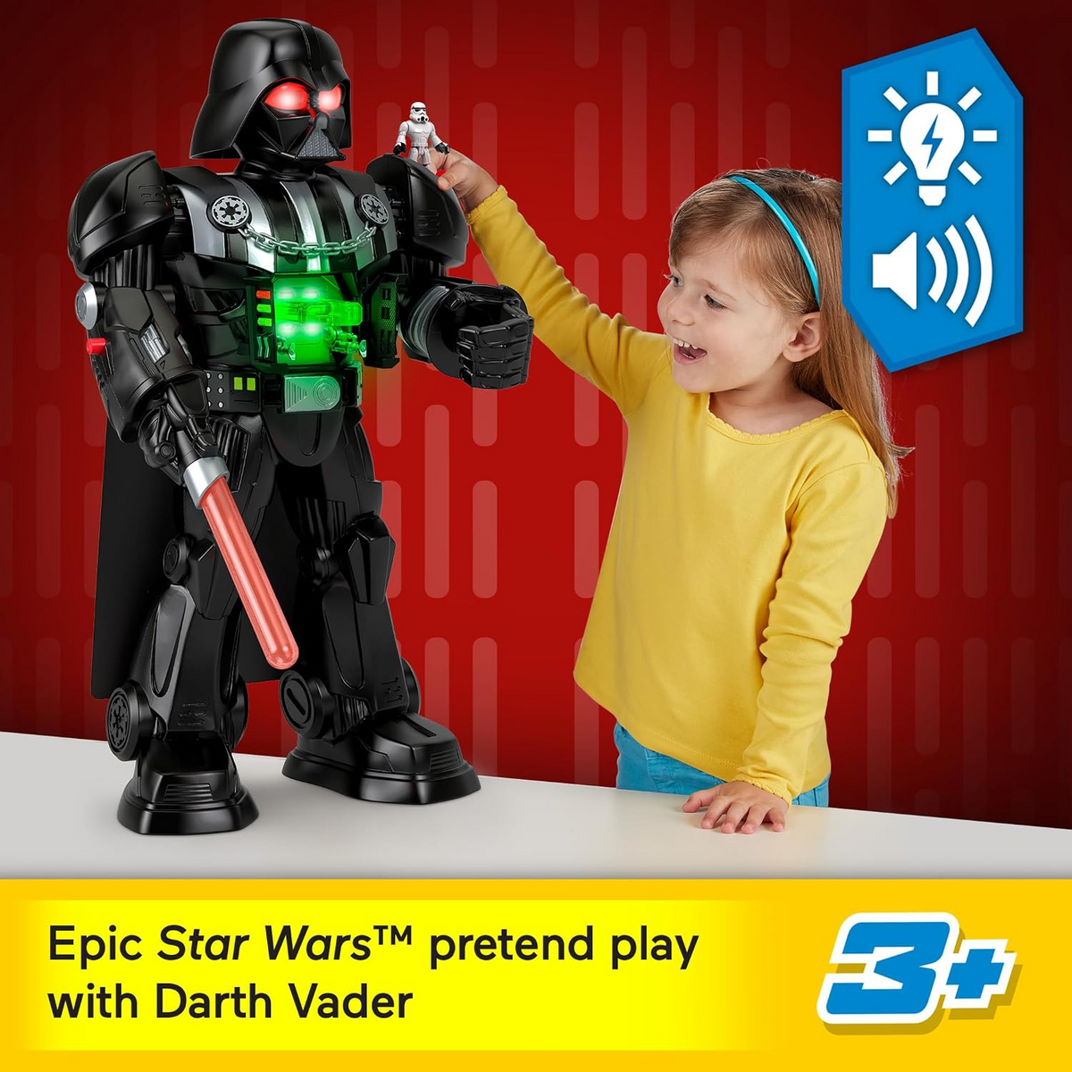 Fisher-Price Imaginext Star Was Darth Vader Bot Large Robot 2+ Feet Tall New Toy