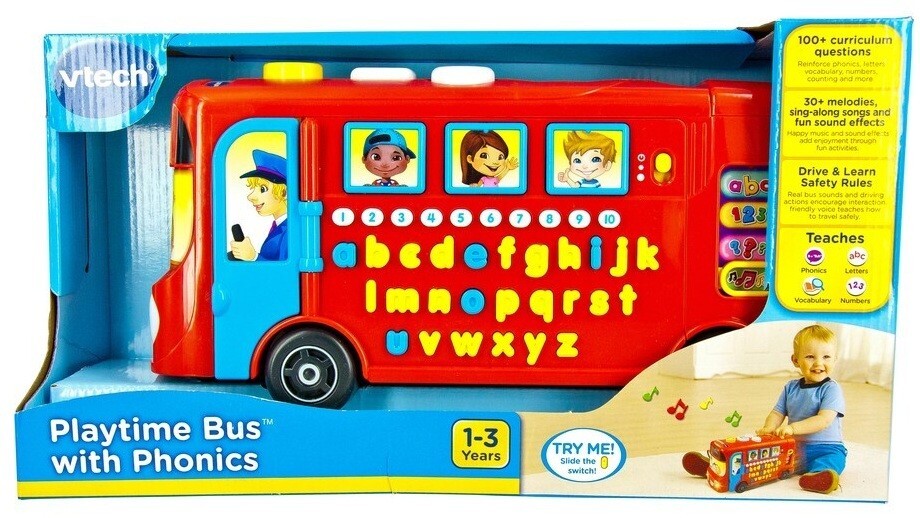 Vtech Playtime Bus with Phonics Letters Preschool Learn with Sounds Play Gift