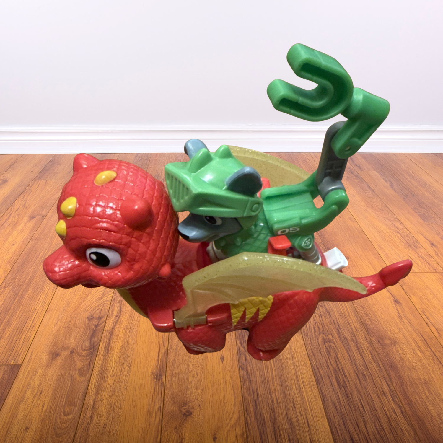 PAW Patrol Rescue Knights Rocky & Flame Dragon Action Figure Playset for Kids 3+
