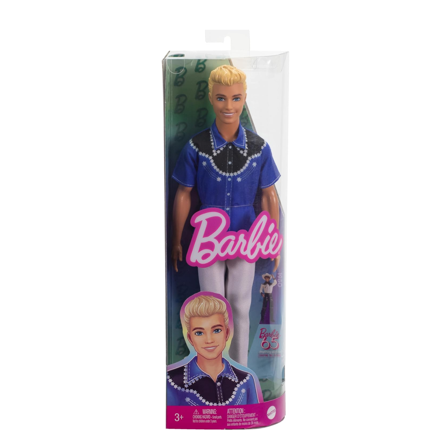 Barbie Fashionistas Ken Doll #226 Blonde Hair Western Outfit Pants Boots Toy 3+