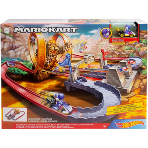 Hot Wheels Mario Kart Bowsers Castle Chaos Modular Track with Figure Racing Play