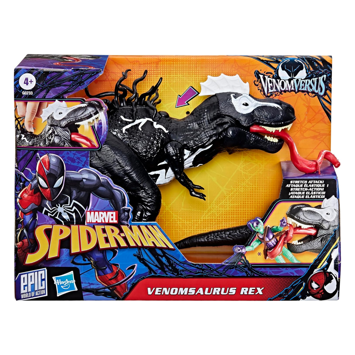 Spider-Man Venom Versus Venomsaurus Rex 16-Inch Action Dinosaur New Toy