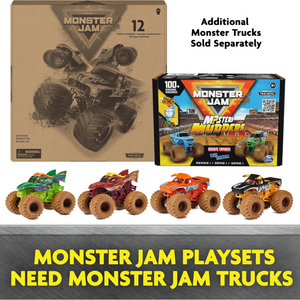 Monster Jam Transforming Hauler Playset 1:64 Scale Truck Kids Toy Vehicle Set