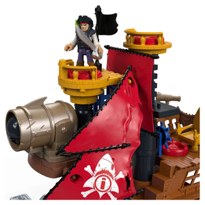 Fisher-Price Imaginext Shark Bite Pirate Ship Playset with Figure Kids Toy 3+