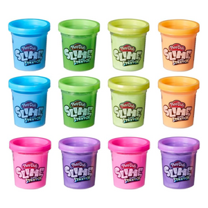 Play Doh Super Stretch Slime Multipack 12 Cans Colorful Sensory Compound Toy 3+