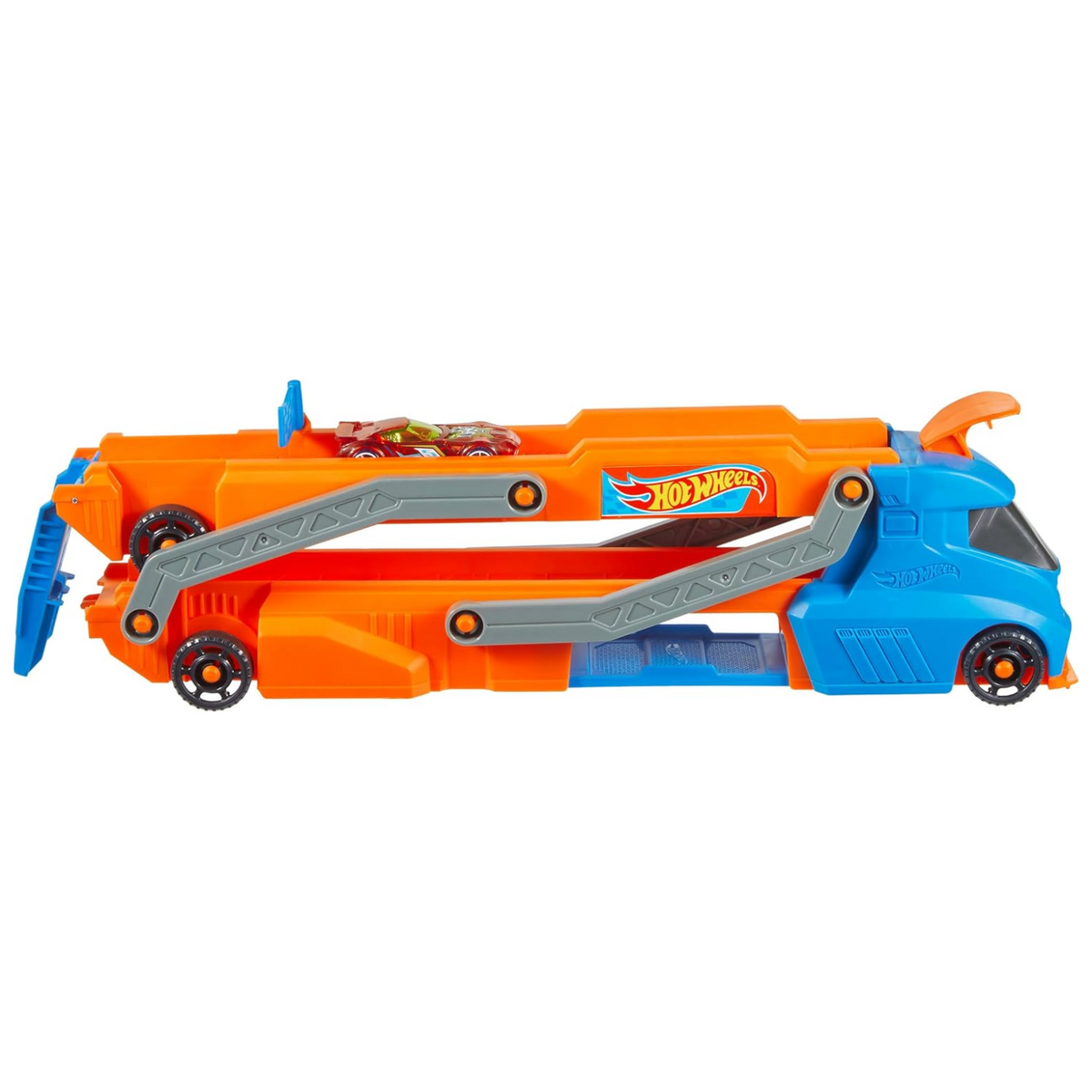 Hot Wheels Toy Car Truck Hauler Transforms into 2.5 Feet Raceway New Toy