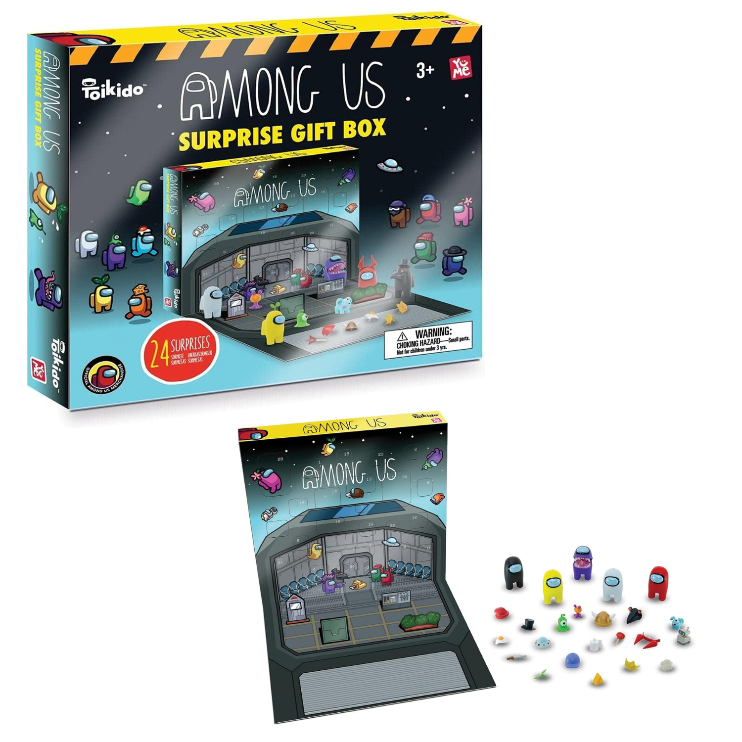 Among Us Surprise Gift Box 24 Mystery Figurines Accessories Advent Calendar Kids
