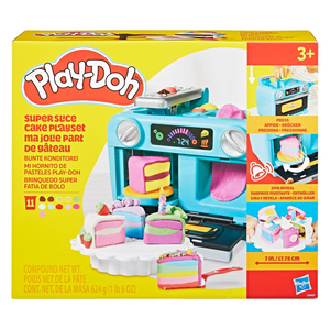 Play-Doh Super Slice Cake Playset New Toy Oven With Play Kitchen Accessories