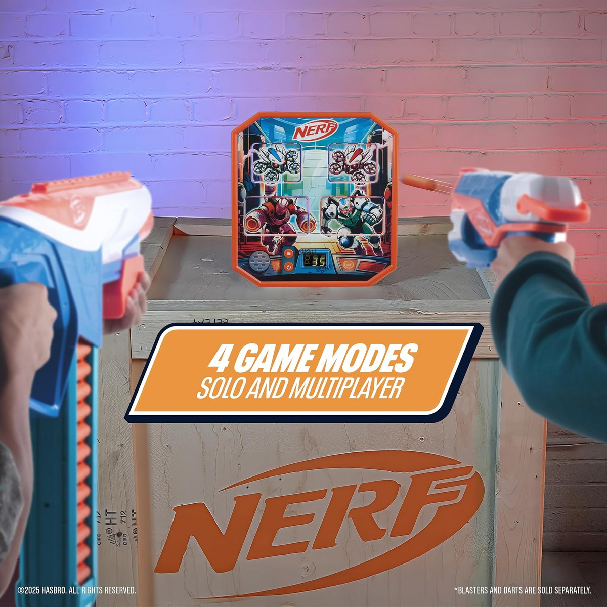 Nerf Bot Arena Clash Electronic Target Interactive Scoring Screen Robot Drone
