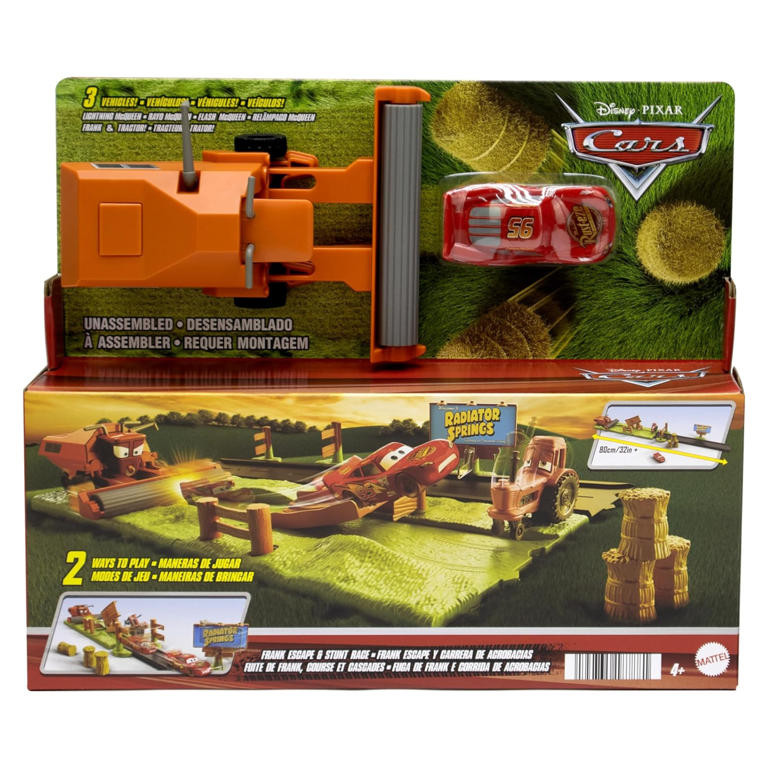Disney Pixar Cars Playset Frank Escape & Stunt Race Lightning Mcqueen