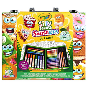 Crayola Silly Scents Mini Art Case Kit Scented Markers Crayons for Kids Ages 4+