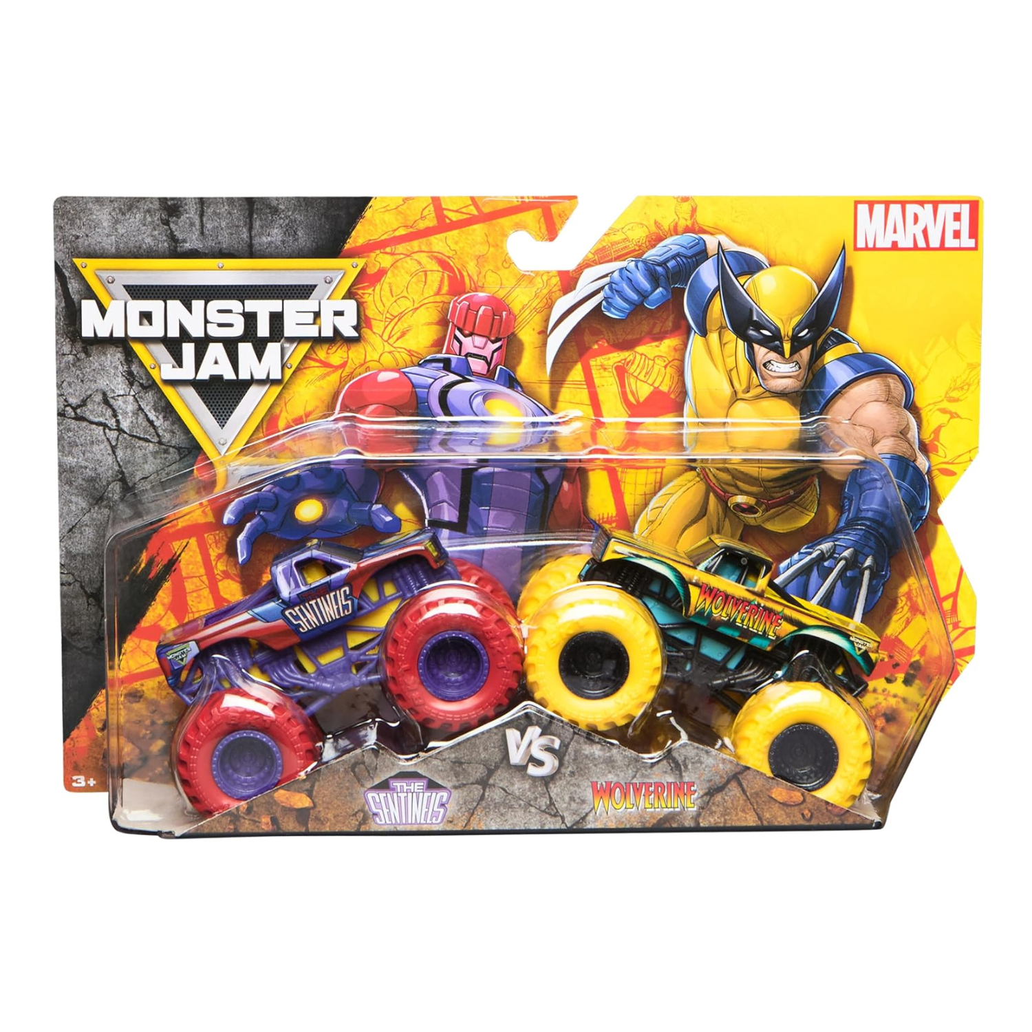 Monster Jam 2-Pack Truck The Sentinels vs Wolverine Diecast Action Ages 3 Plus