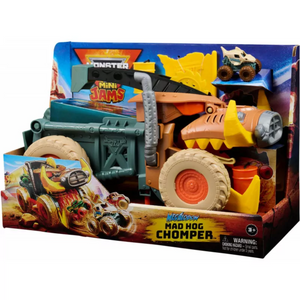 Monster Jam Mini Warthog Playset Megalodon Mad Hog Chomper Scoop Action Toy 3+