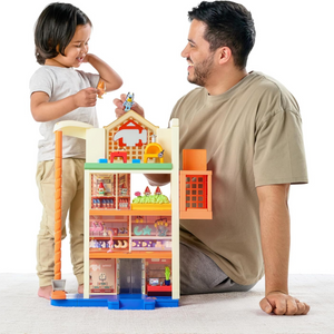 Bluey Hammerbarn Shopping Playset 22" Tall with Figures, Lights & Sounds