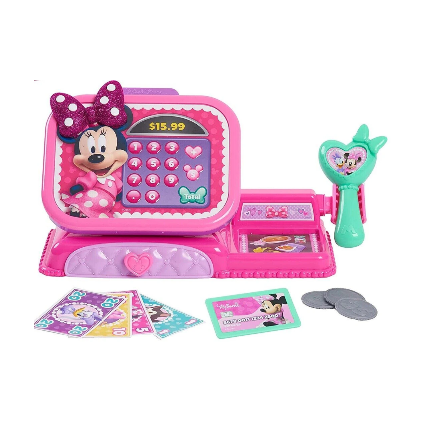 Just Play Disney Junior Minnie Mouse Bowtique Cash Register with Realistic Sound