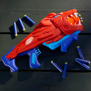 NERF Wild Lionfury Easy Play Dart Blaster Toy Gun Lightweight Kids 6+ Outdoor