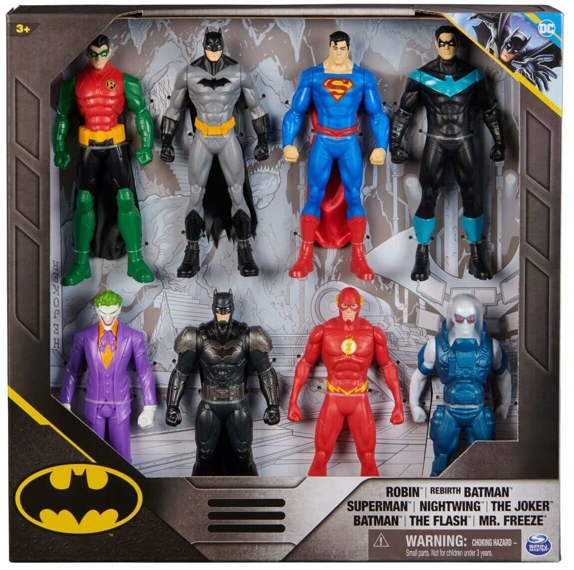 Batman 8 Pack 15cm DC Batman Action Figures Ages 3+ New Toy Superman Joker Flash