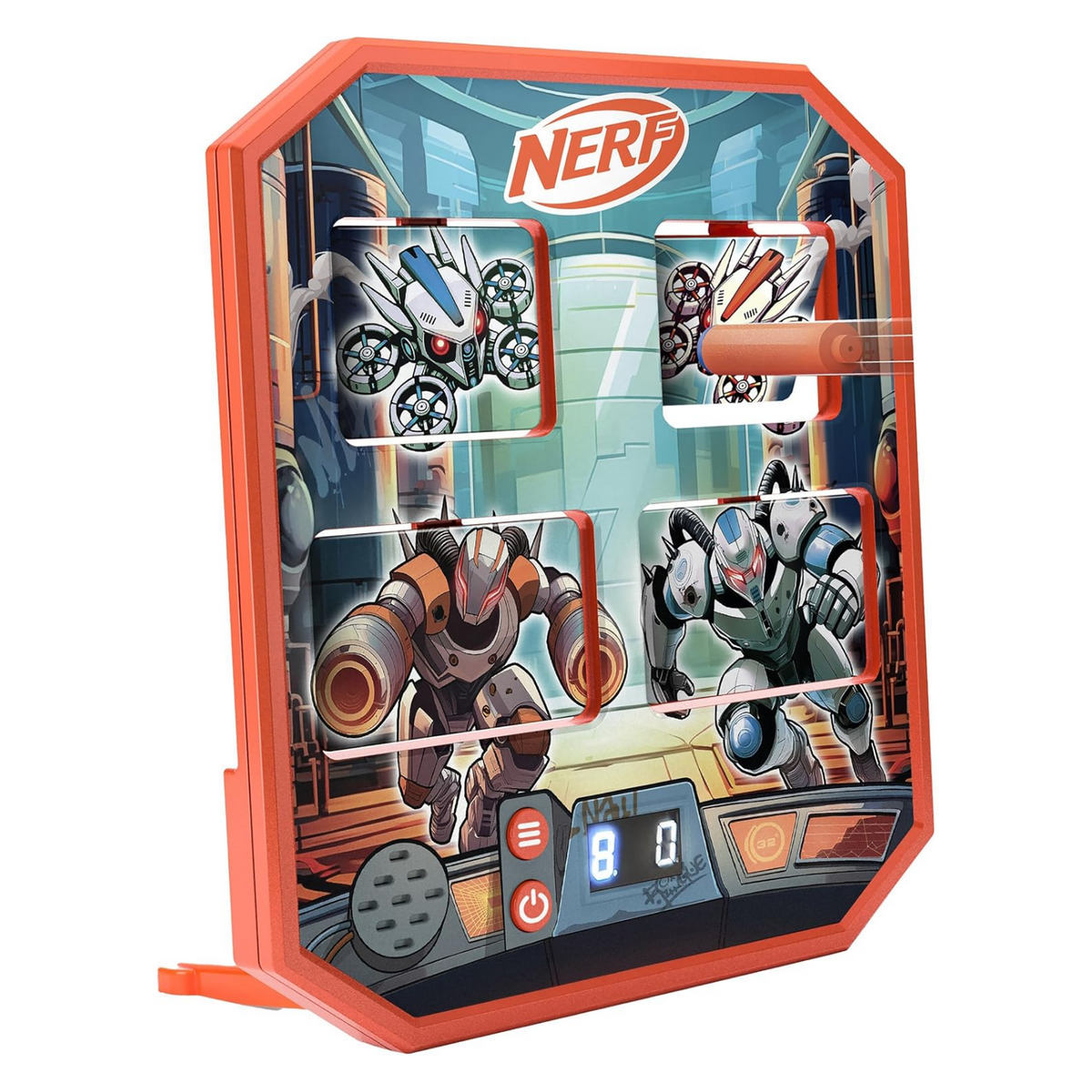 Nerf Bot Arena Clash Electronic Target Interactive Scoring Screen Robot Drone