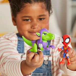 Spidey and Friends Hero Dino Webs New Toy Figure Spidey and Goblin Raptor