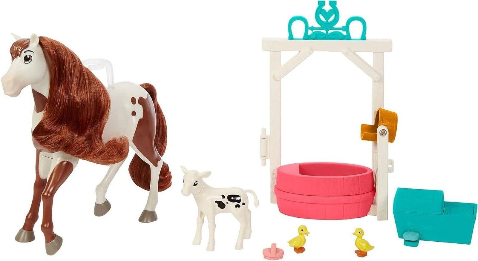 Spirit Boomerang Bath Adventure Playset Horse Baby Duck Bathtub Brush