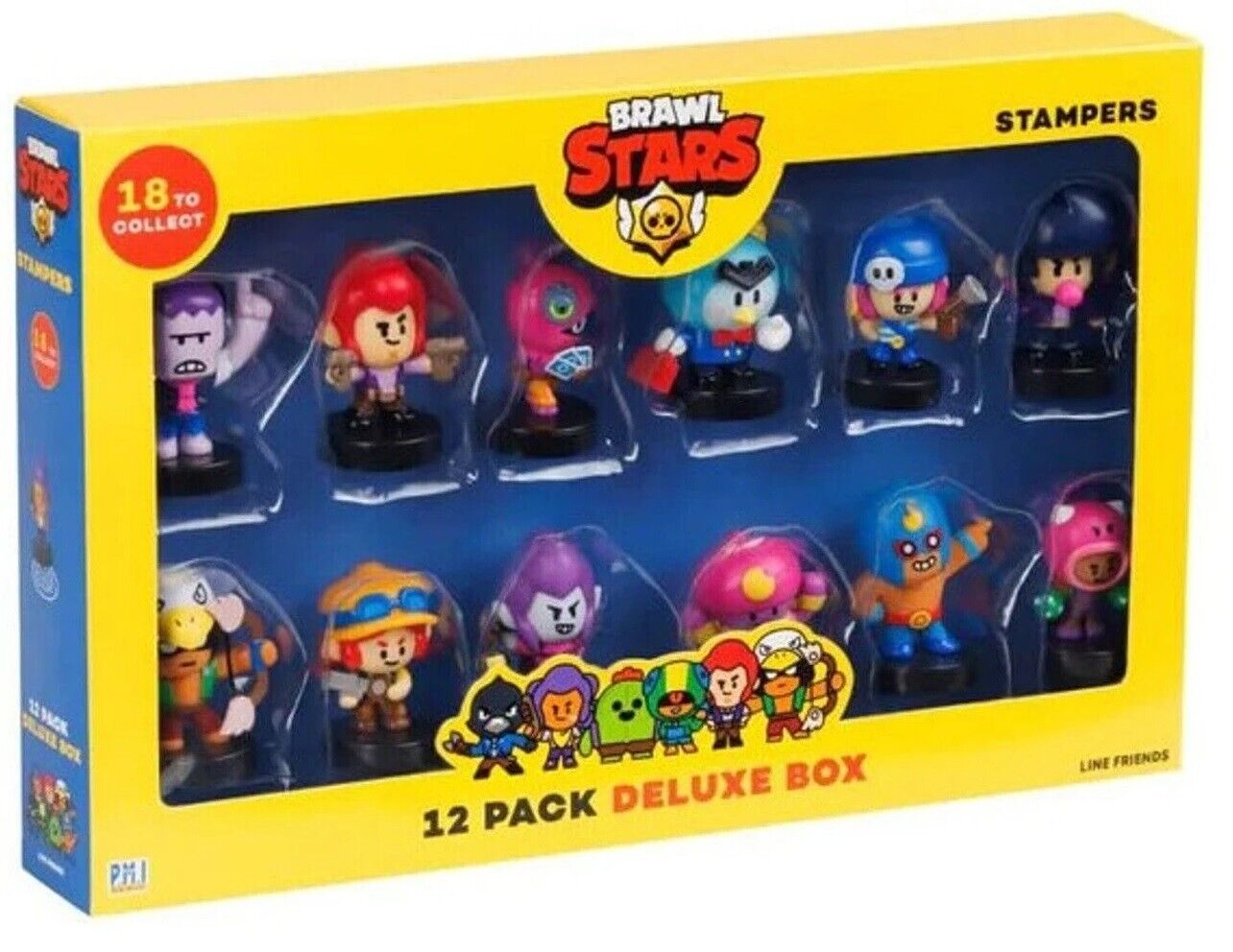 Brawl Stars 12 Stampers Deluxe Figures Box Ages 6+ New Toy Video Game Fight Play