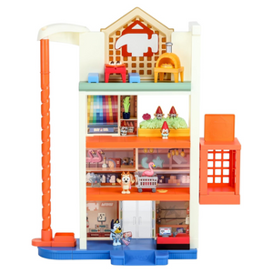 Bluey Hammerbarn Shopping Playset 22" Tall with Figures, Lights & Sounds