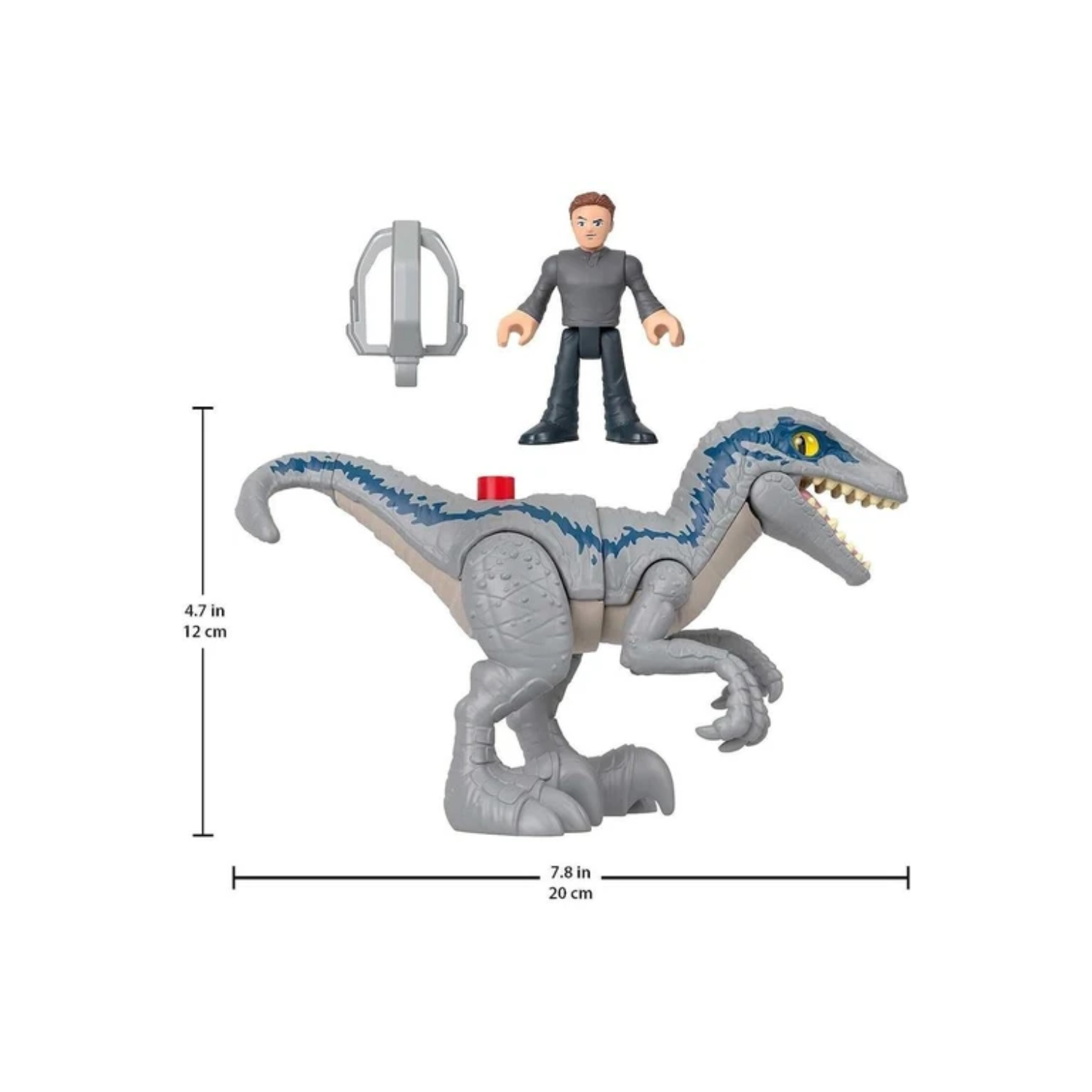 Jurassic Adventure Thrashing Dinosaur Blue and Owen Explorer Action Figure Set