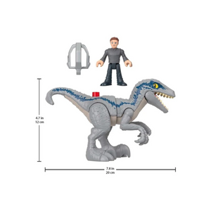 Jurassic Adventure Thrashing Dinosaur Blue and Owen Explorer Action Figure Set