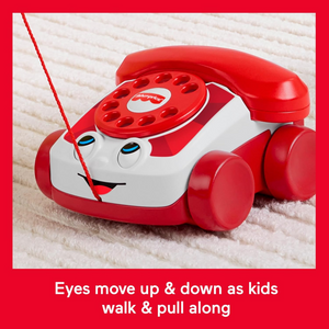 Fisher-Price Red Chatter Pull Along Telephone New Toy