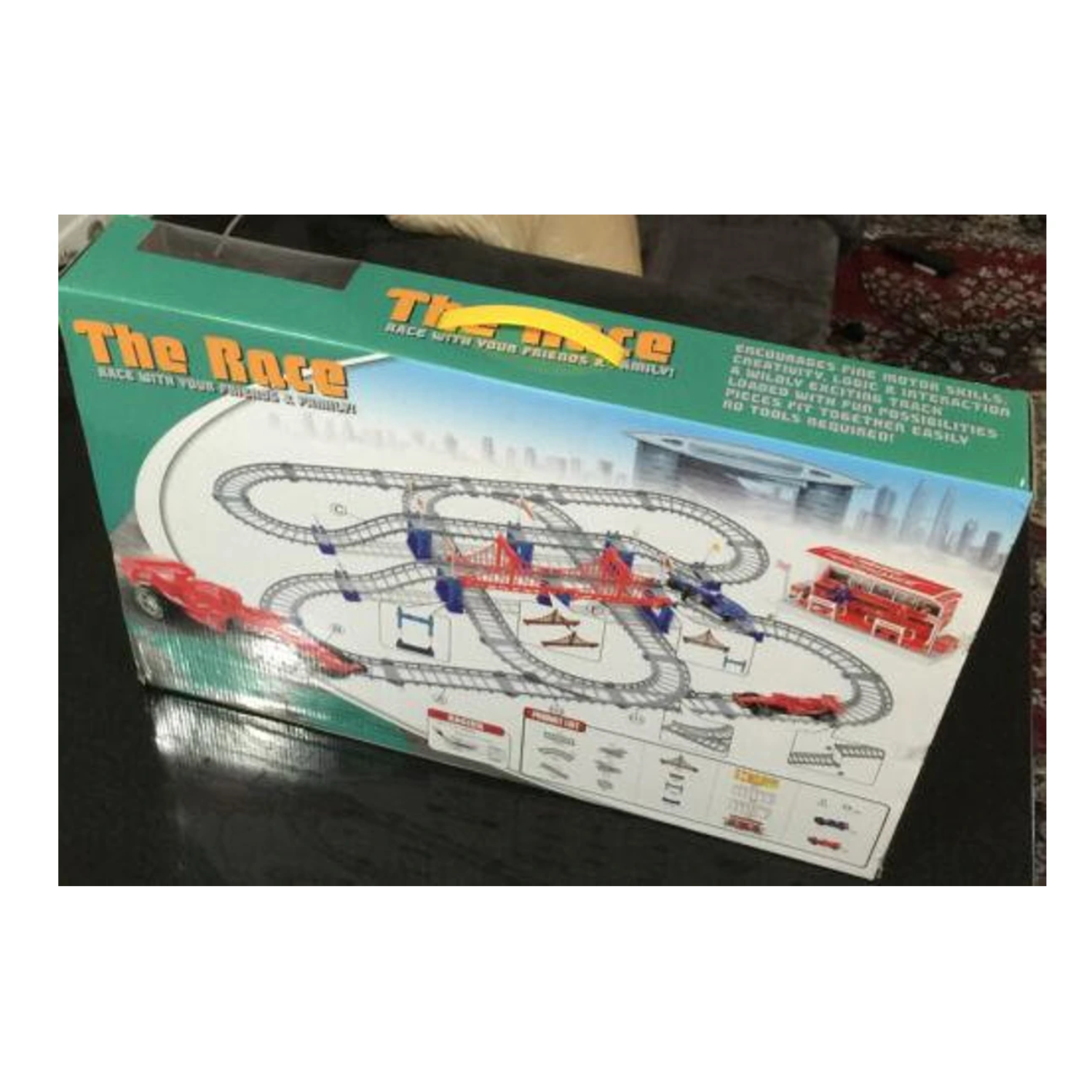 Car Race Track Mukikim 2 Cars 119 Piece Ages 6+ New Toy Build Play Gift Boys Fun