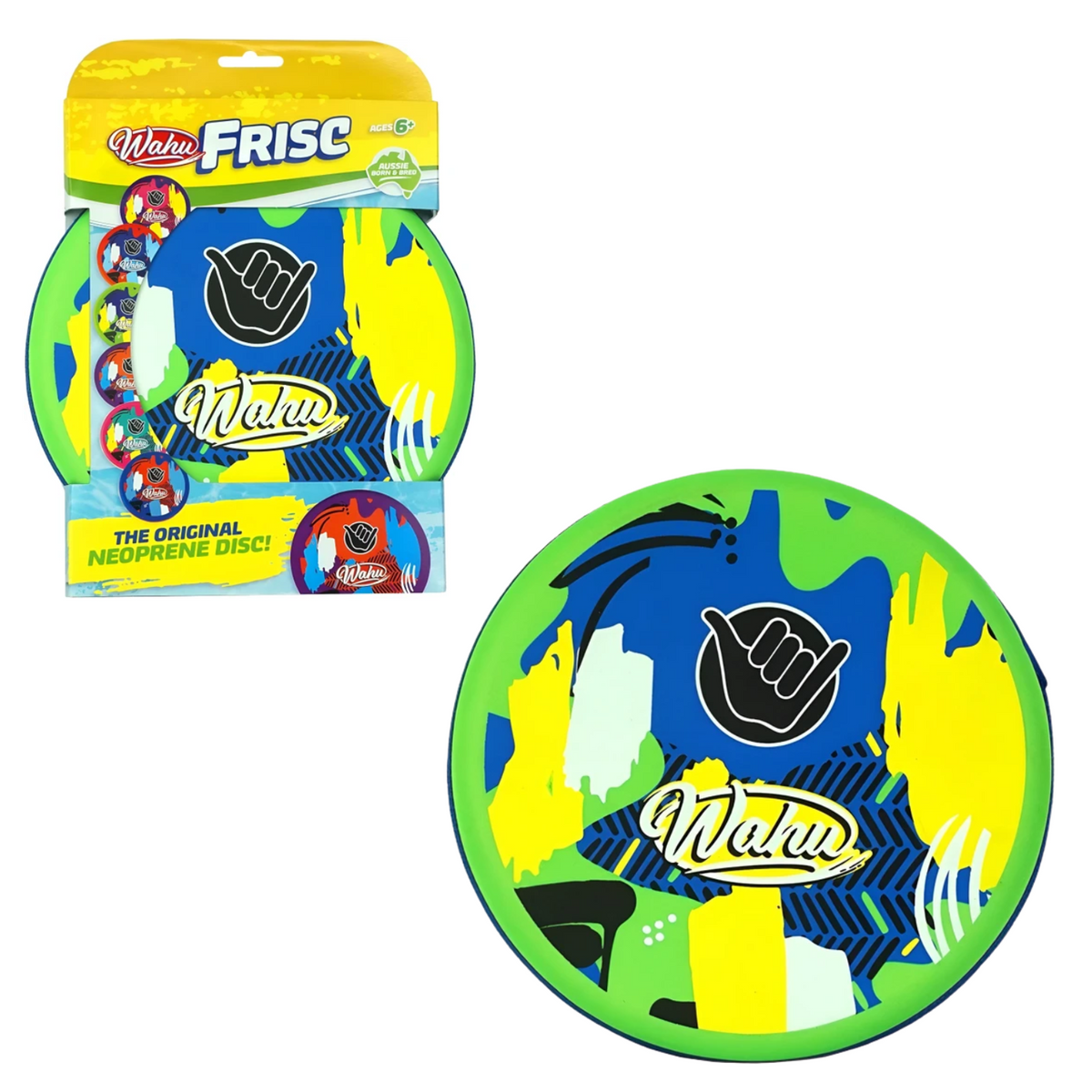 Wahu Frisc Green Colour Waterproof Neoprene Flying Disc Frisbee Outdoor New Toy