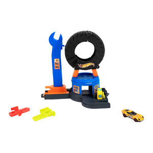 Hot Wheels City Track Downtown Tire Shop Playset New Toy