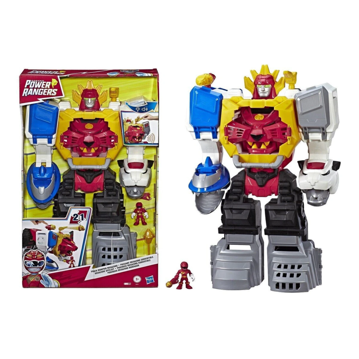 Playskool Heroes Giant 2 Feet Power Rangers Morphin 2-in-1 Megazord Ages 3+ Play