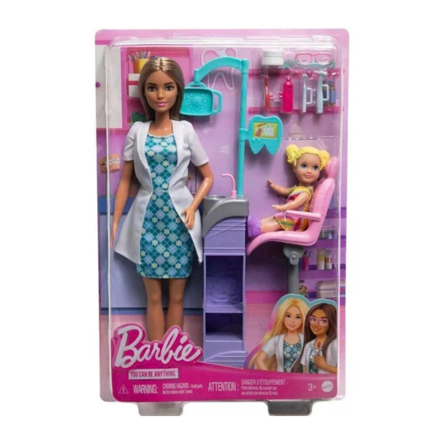​Barbie Careers Baby Doctor Dentist 2 Teacher Chicken Skating Ice Ages 3+ Toy
