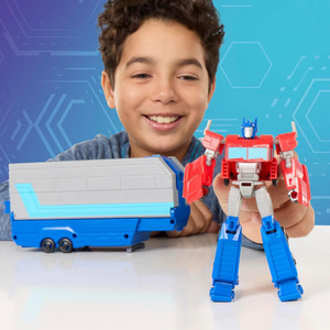 Transformers EarthSpark Optimus Prime Battle Trailer 2-in-1 Playset New Toy