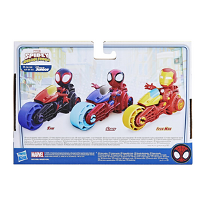 Spidey and Friends Iron Man Figure with Motorbike Toy 4" Preschool Set