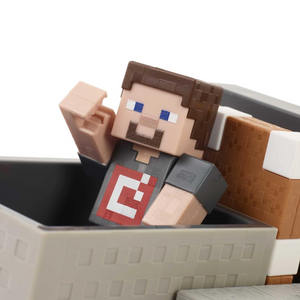 Minecart Mayhem Playset With Steve Figure Launching Cart and Accessories New Toy