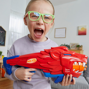 NERF Wild Lionfury Easy Play Dart Blaster Toy Gun Lightweight Kids 6+ Outdoor