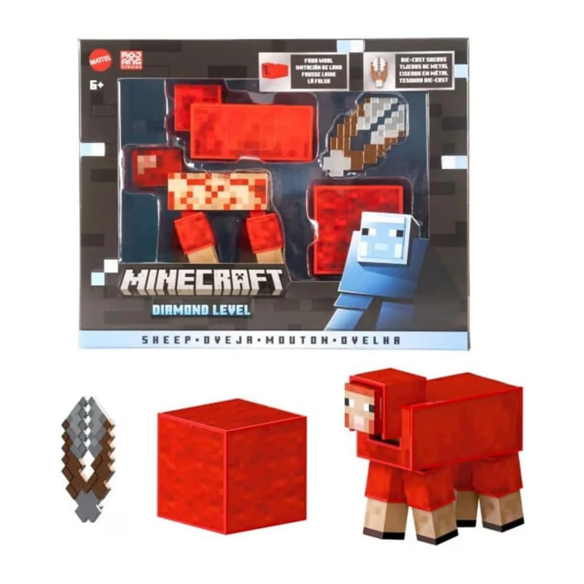 Minecraft Diamond Level Sheep Action Figure New Toy With Accessories