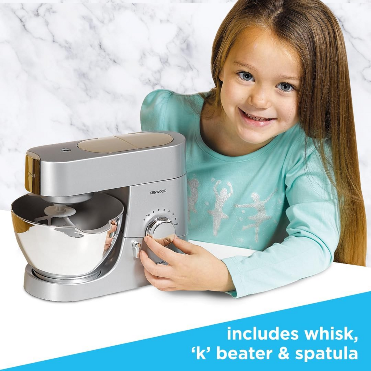 Casdon Kenwood New Toy Kids Mixer Playset Kitchen Cook Whisk Beater Spatula