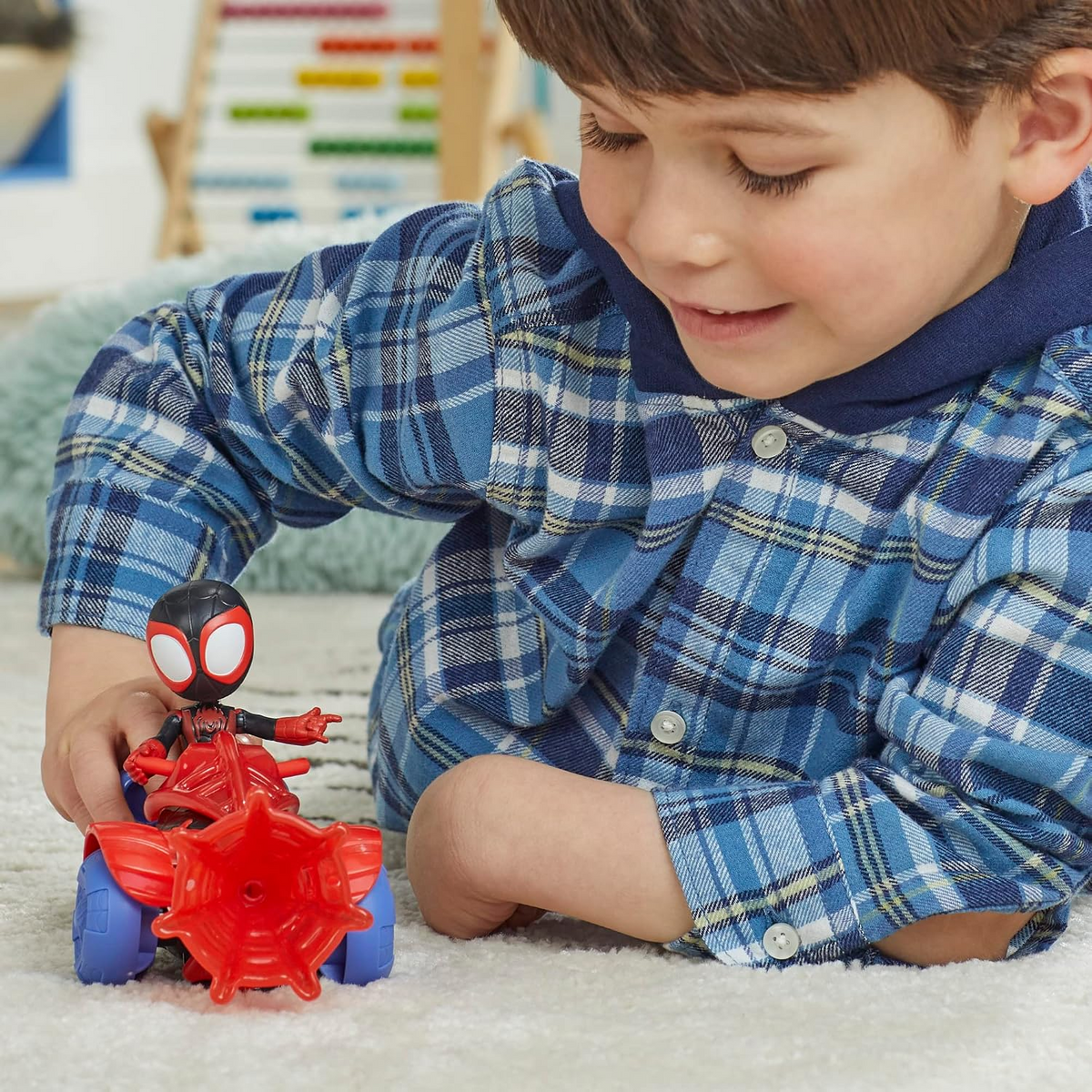 Spidey And Friends Techno Racer Vehicle Miles Morales With Accessory New Toy